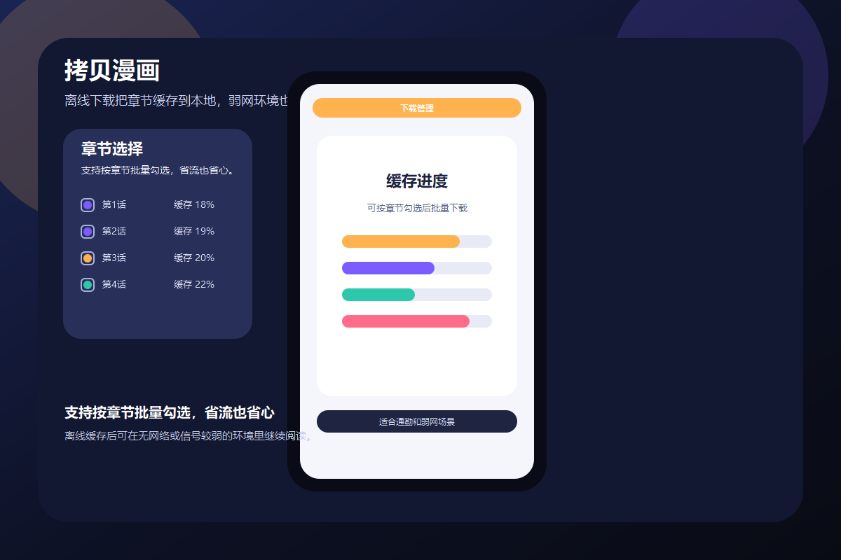 拷贝漫画下载管理预览